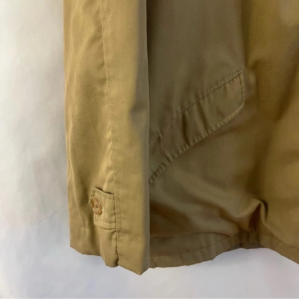 VTG RARE MCGREGOR  Jacket Men Size 44 Long Fur Lined MADE IN USA Range Cloth Tan